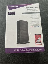 NEW SEALED Netgear N600 Wi-Fi Cable Modem Router 802.11 Dual Band Gigabit C3700 picture