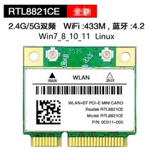 Realtek RTL8821CE Half Mini PCIe WiFi BT 4.2 Combo Card 433Mbps 2.4/5G Dual Band picture