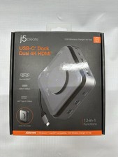 J5 Create USB-C Dual 4K HDMI Mini Dock 12 In 1 - GREAT USED CONDITION picture