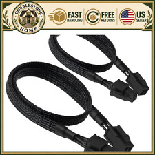2-Pack ATX 4 Pin Extension Cable, CPU Motherboard Male to Female Adapter, 20.8