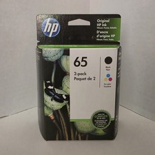 HP 65 Ink Cartridges 2-Pack Black & Color Genuine OEM Exp 03/2021 picture