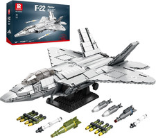 F-22 Fighter Jet Building Set Military Raptor Fighter Display Model picture