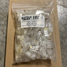 1000 Pieces Of RJ45 Connector Plug End 8P8C CAT5 / CAT6 (Comes As 10x 100 Packs) picture