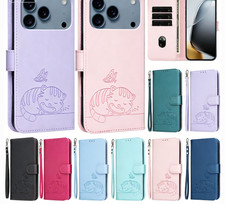 Cat Butterfly Wallet Cover Case for Xiaomi Redmi Note 15 14 12 11 10 13 POCO M8 picture
