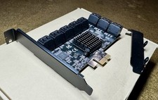 RAID EXPANSION CARD QUAD ASM1064 - SYBA 16 PORT SATA III PCIE 3.0 X4 picture