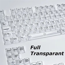 YAKESTONE Transparent Keycaps RGB Backlit PC Full Set 130+ Keys picture