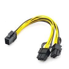 Power Cord Yellow 6p to Dual 8p 62 Plastic Cable picture