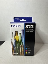 New Epson 822 T822120-BCS Black, Yellow, Cyan and Magenta Ink Cartridge 03/2029 picture