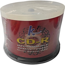 K Hypermedia CD-R Recordable Discs 700MB 80min Multi Speed 32x Pack of 50 picture