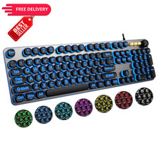 QUASIO Large Print Backlit Keyboard with 7-Color Backlit, picture