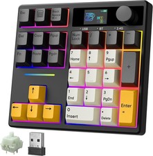 TD31Pro Mechanical Numpad,Mini Keyboard with Screen&Knob,Bluetooth5.0/2.4G/Type- picture