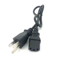 2FT COMPUTER POWER SUPPLY AC CORD CABLE WIRE FOR HP DELL ACER DESKTOP PC SYSTEM picture