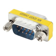 9 Pin RS-232 DB9 Male to Male M/M Serial Cable Gender Changer Coupler Adapter picture