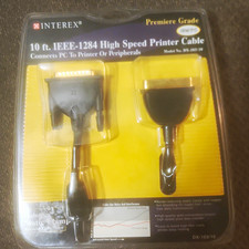 High Speed Parallel Printer Cable - IEEE-1284 - Gold Plated - 10 ft - NOS  picture