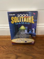 2000 Swift Software 1000 Best Solitaire Games - PC CD-ROM Big Box - New/Sealed picture