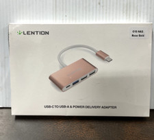 Lention USB-C to USB-A & Power Delivery Adapter Rose Gold - NEW SEALED BOX picture