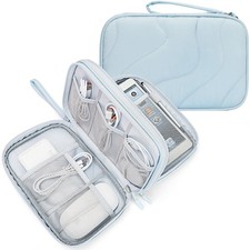 Skycase Tech Pouch - Lightweight Electronics XL, Wavy Pattern-Light Blue picture