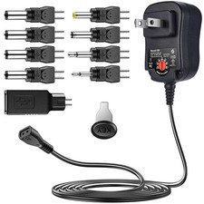 SoulBay 12W Universal AC Adapter Reversible Polarity Multi Voltage DC Black  picture