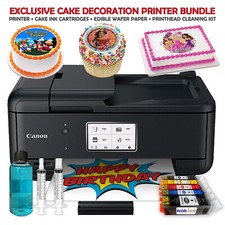 Canon Cake Topper Image Printer, Edible Ink Cartridges, 50 Wafer Sheets Bundle picture