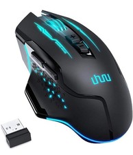 UHURU Wireless Gaming Mouse WM-07 RGB 7 Buttons 10000 DPI Right-Handed Black picture