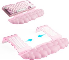 Ergonomic Keyboard Wrist Rest,Adjustable Tilt Stand Combo,Pink Acrylic Cloud ... picture