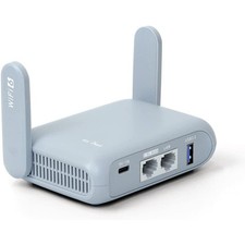 Portable Travel Router with WiFi 6 and 2.5G Port Secure VPN Mobile Hotspot for picture