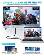 USB C to Dual HDMI Adapter, UtechSmart USB C Hub to HDMI,4 in 1 USB C Hub picture