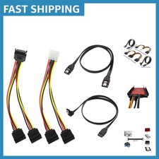 Versatile 4 Pack SATA III Data & Power Cables – 6Gbps Performance Guaranteed picture