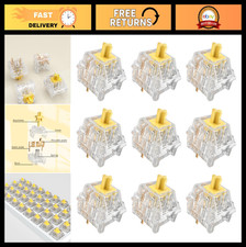 108Pcs Yellow Linear Switches - 3-Pin Pre-Lubricated, Dustproof & Waterproof for picture