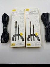 2 pack BASEMO 240W USB-C to USB-C Fast Charging E-Marker Cable 1.5m Black picture