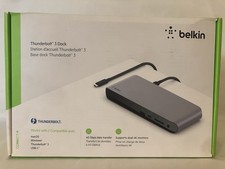 Belkin Thunderbolt 3 Dock Pro F4U097 Open Box Dual 4K 85W USB-C Mac Windows  picture