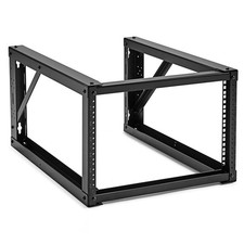 NavePoint 6U Wall-Mount Open Frame Network Rack 24.81 Inch Depth, AV Rack, Black picture