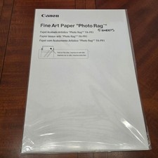 Canon Fine Art Paper 13x19 White Photo Rag II FA-PR1 5 Sheets Inkjet Printing picture