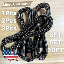 3/6/10FT Micro USB Charger Cable Fast Charging Cord For Samsung Android LG Phone picture