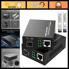 1.25G Bidi Gigabit Single-Mode Fiber Media Converter with 2 SFP LC Modules, 30KM picture