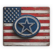 Dallas Texas Star Mouse Pad Rustic American Flag Desk Mat Non-Slip 9.4x7.9 In picture