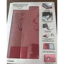 Cyber Acoustic iPad 2 RED Leather Protective Cover IC-1002RD NOS picture