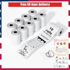 MarkDomain Mini Printer Thermal Sticker Paper 53 x 28mm 10 Rolls White picture