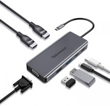 USB-C Laptop Docking Station Dual Monitor, 8-in-1 C Dock, Model UDS-08  picture