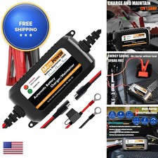 MOTOPOWER MP00206A 12V 1.5A Battery Charger Maintainer Cars Motorcycles ATVs picture