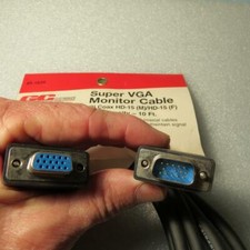 GCE 45-1838 10 ft. SVGA Monitor Extension Cable 3-coax+4-discrete HD15(M)-HD15(F picture