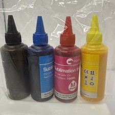 Hiipoo Sublimation Ink CMYK 4 Color Set 100ML Each Epson Compatible NEW SEALED  picture