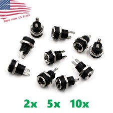 DC Power Supply Jack Socket Female Panel Mount Connector 5.5 x 2.1mm 2/5/10 Pcs picture