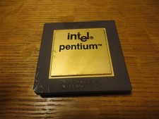 Intel Pentium A80502-90 90MHz CPU Processor Goldcap Socket 7 1992 Vintage picture
