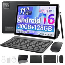Android 16 Tablet 11 inch 30GB RAM 128GB ROM 7800mAh WiFi 6, IPS LCD Dual Came picture
