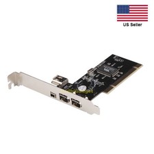 PCI to Firewire 400 IEEE 1394 3+1 Ports With 4/6 Pin Video Capture Chip Card picture