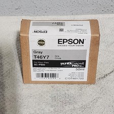 Epson T46Y7 Gray Ink Cartridge 50ML Genuine New Sealed Box 2026 picture