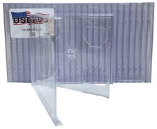 USDISC CD Jewel Cases Standard 10.4mm Smart Tray, Double 2 Disc (Clear) Lot picture