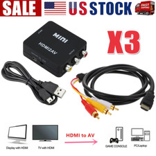 HDMI To RCA AV Adapter Converter Cable CVBS 3RCA 1080P Composite Video Audio lot picture