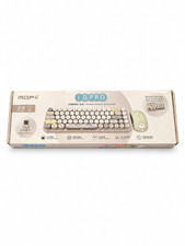 MOFII iQ Pro Wireless Keyboard & Mouse Combo Retro Round Keys New Sealed picture